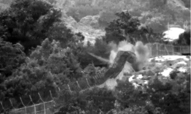 목함지뢰의 폭파장면 - 국방부 CCTV